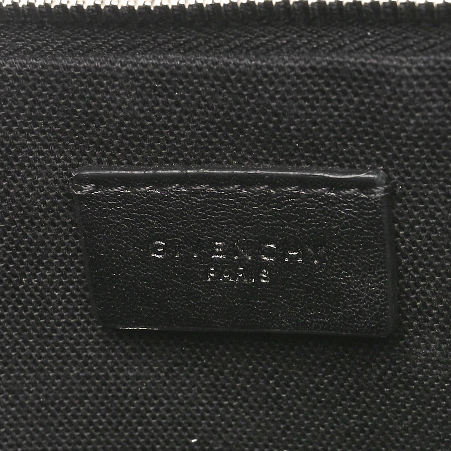 Textured Coated Canvas Large Eclipse Pouch Black