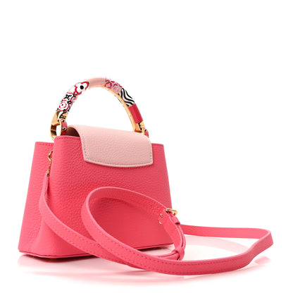 Louis Vuitton Taurillon Monogram Tile Capucines Mini  Dragonfruit Ballet Pink 3 of 9