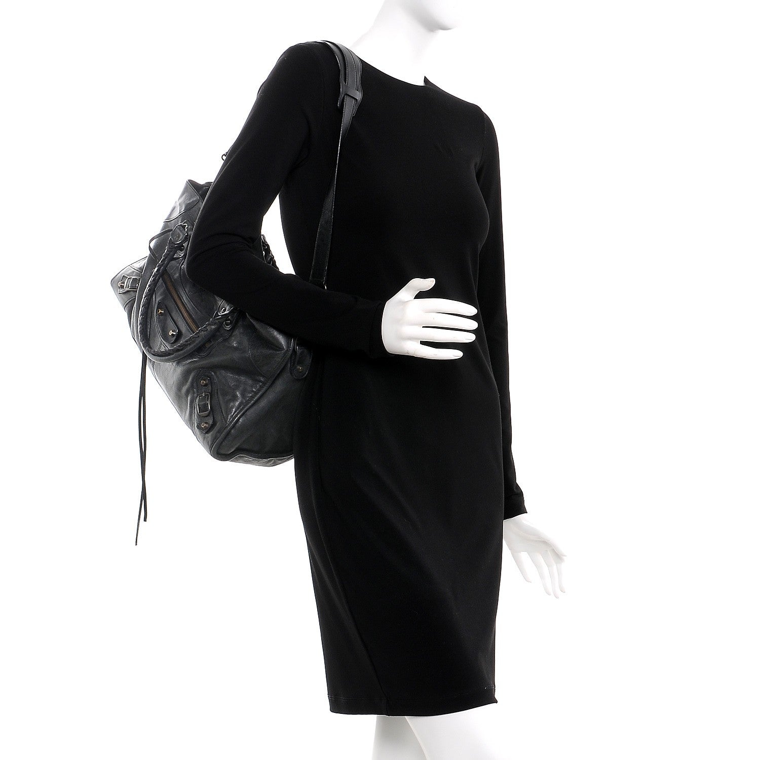Balenciaga Agneau Classic Hardware Part Time Anthracite 2 of 9