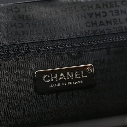 Chanel Distressed Lambskin Lady Braid Frame Bowler Black 6 of 10