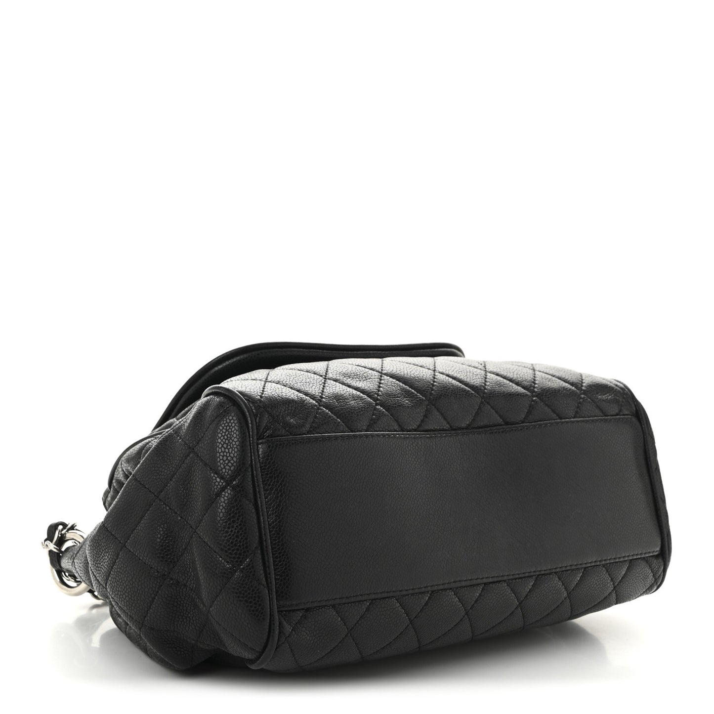Caviar Quilted Timeless Accordion Flap Black