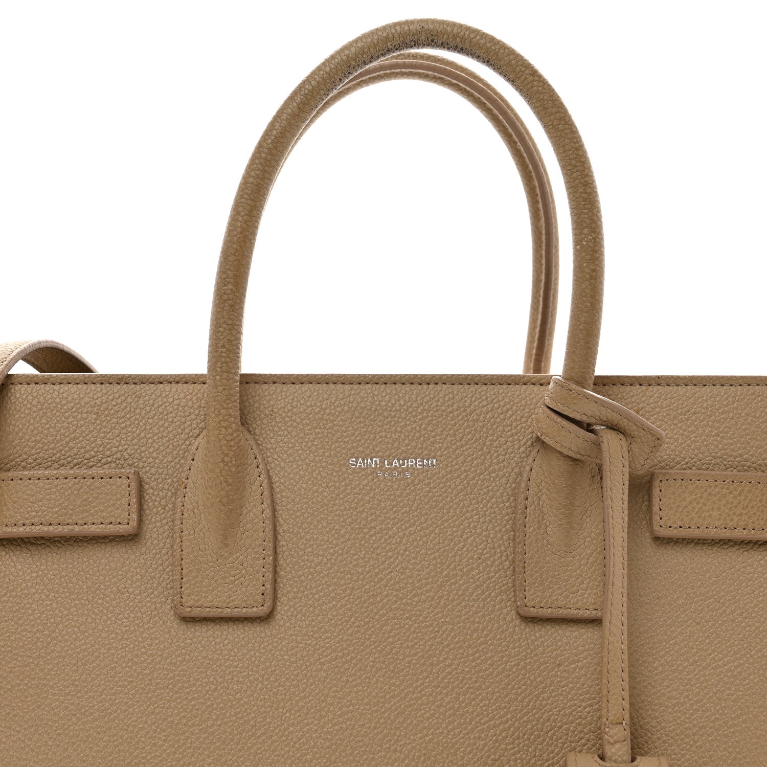Saint Laurent Grained Calfskin Baby Sac De Jour Dark Beige 7 of 14
