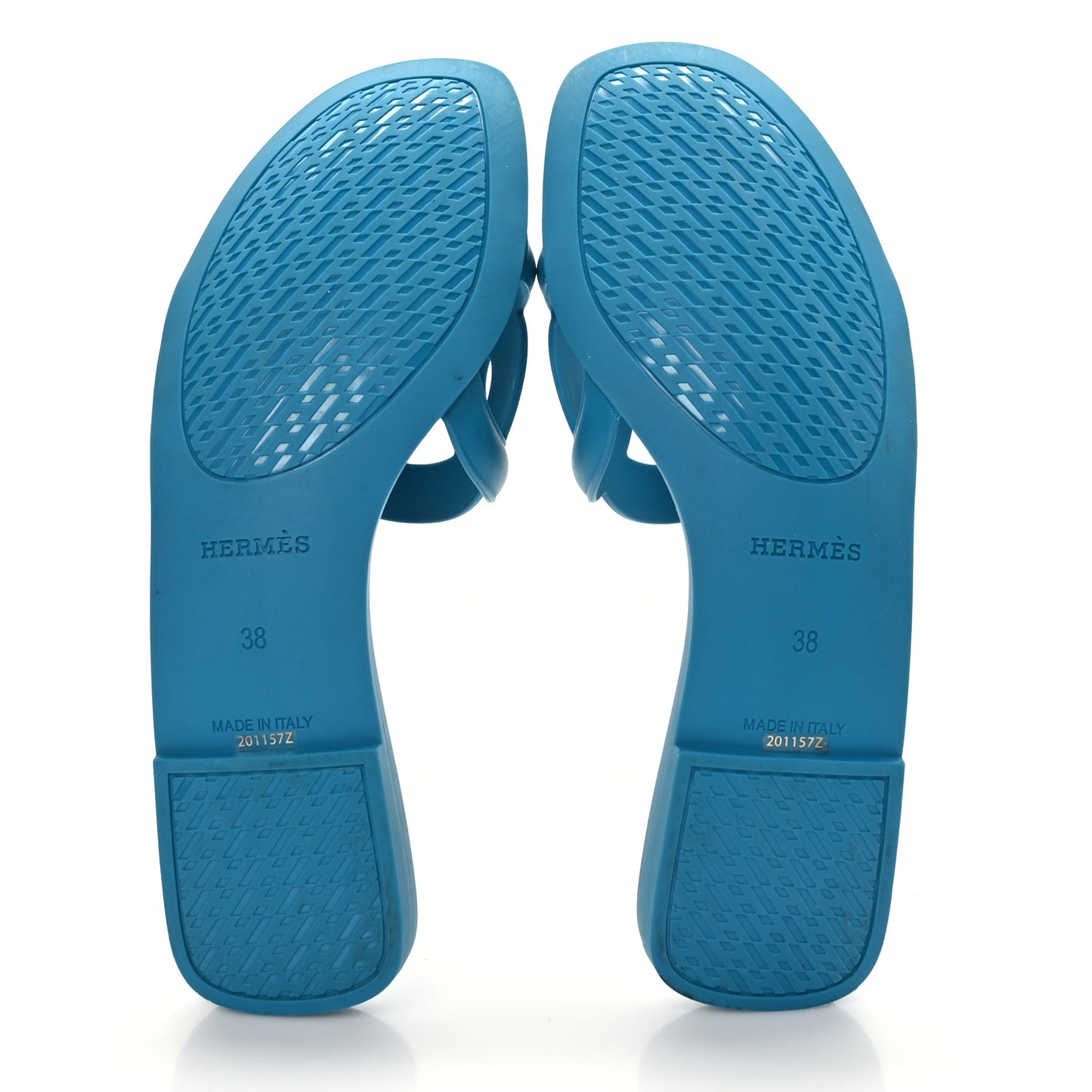Rubber Aloha Sandals 38 Bleu Vif