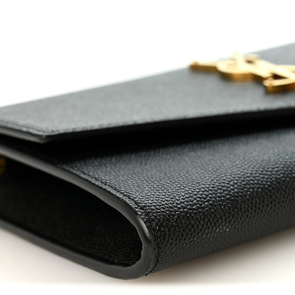 Saint Laurent Grain de Poudre Uptown Chain Wallet Black 10 of 11