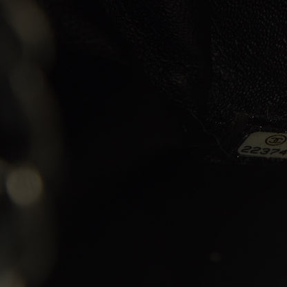 Chanel Caviar Quilted CC Accordion Shopping Bag Black 7 of 9