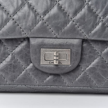 Chanel Aged Calfskin Quilted 50th Anniversary 2.55 Reissue 225 Flap Gris 11 of 12