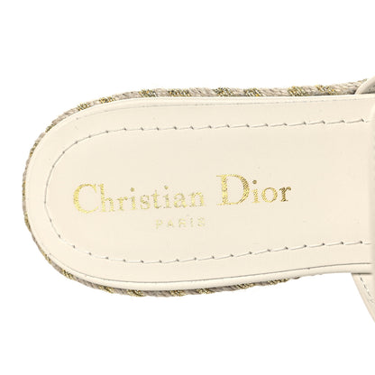 Christian Dior Calfskin 30 Montaigne Wedge Slide 38.5 Off White 8 of 8