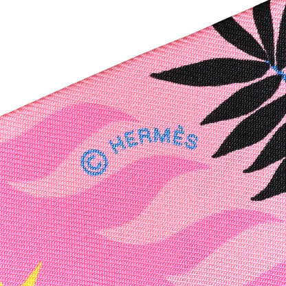 Hermes Silk Le Charme D Orphee Rose Bleu Black 4 of 6