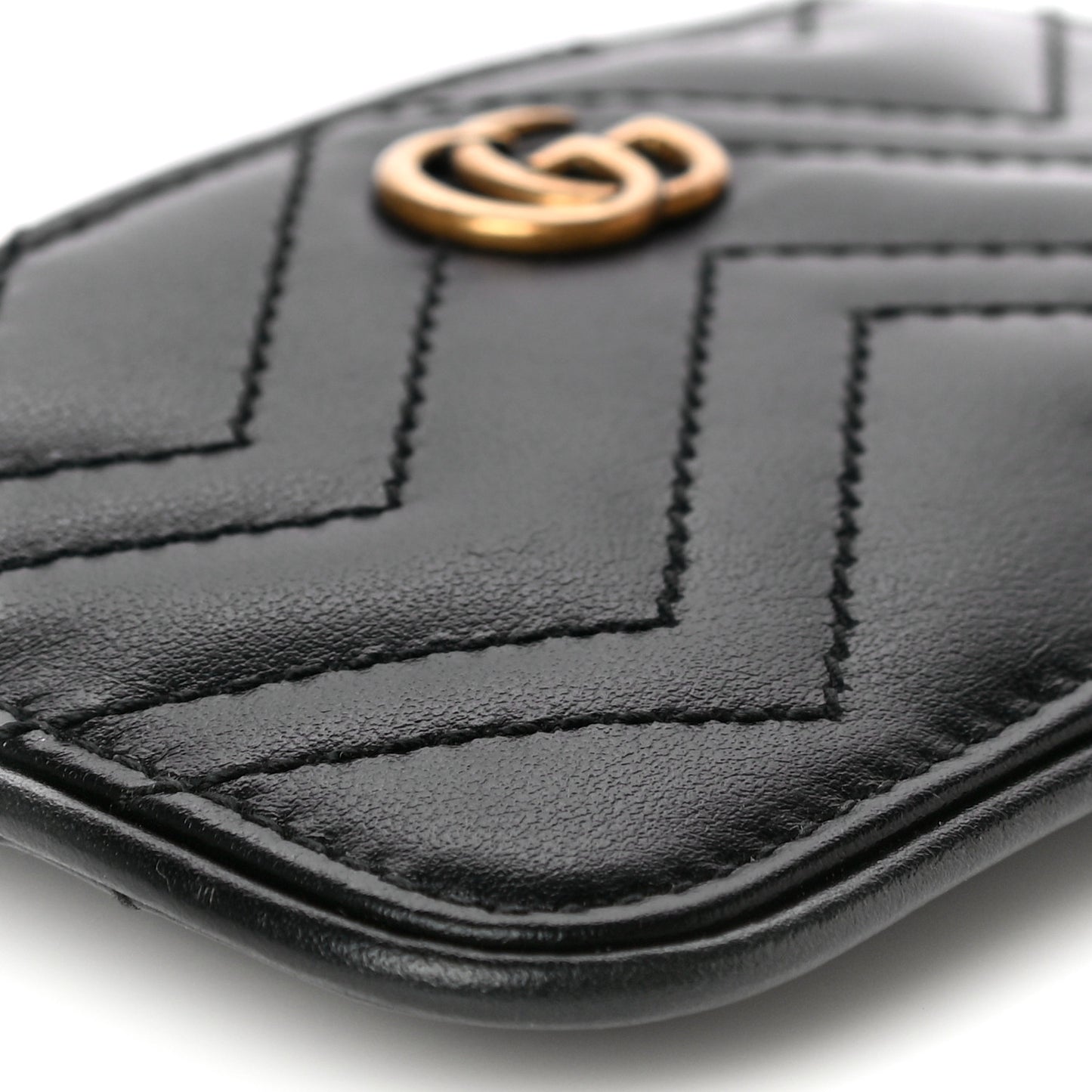 Calfskin Matelasse GG Marmont Key Case Black