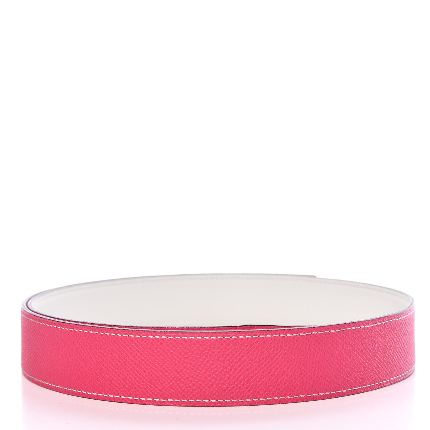 Hermes Epsom Swift 32mm Belt Strap 85 Rose Tyrien White 2 of 7