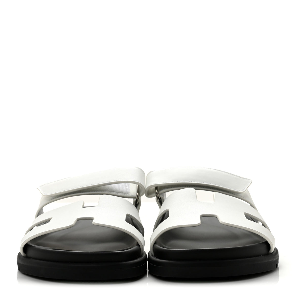 Hermes Calfskin Womens Chypre Sandals 36.5 White 3 of 10