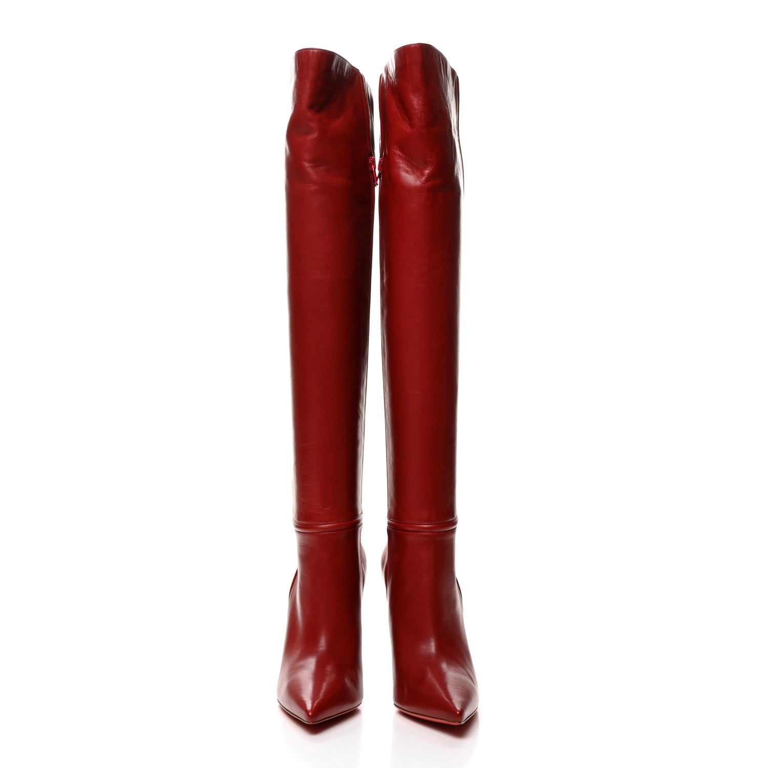 Christian Louboutin Nappa Armurabotta 100 Over The Knee Boots 39 Red 2 of 8
