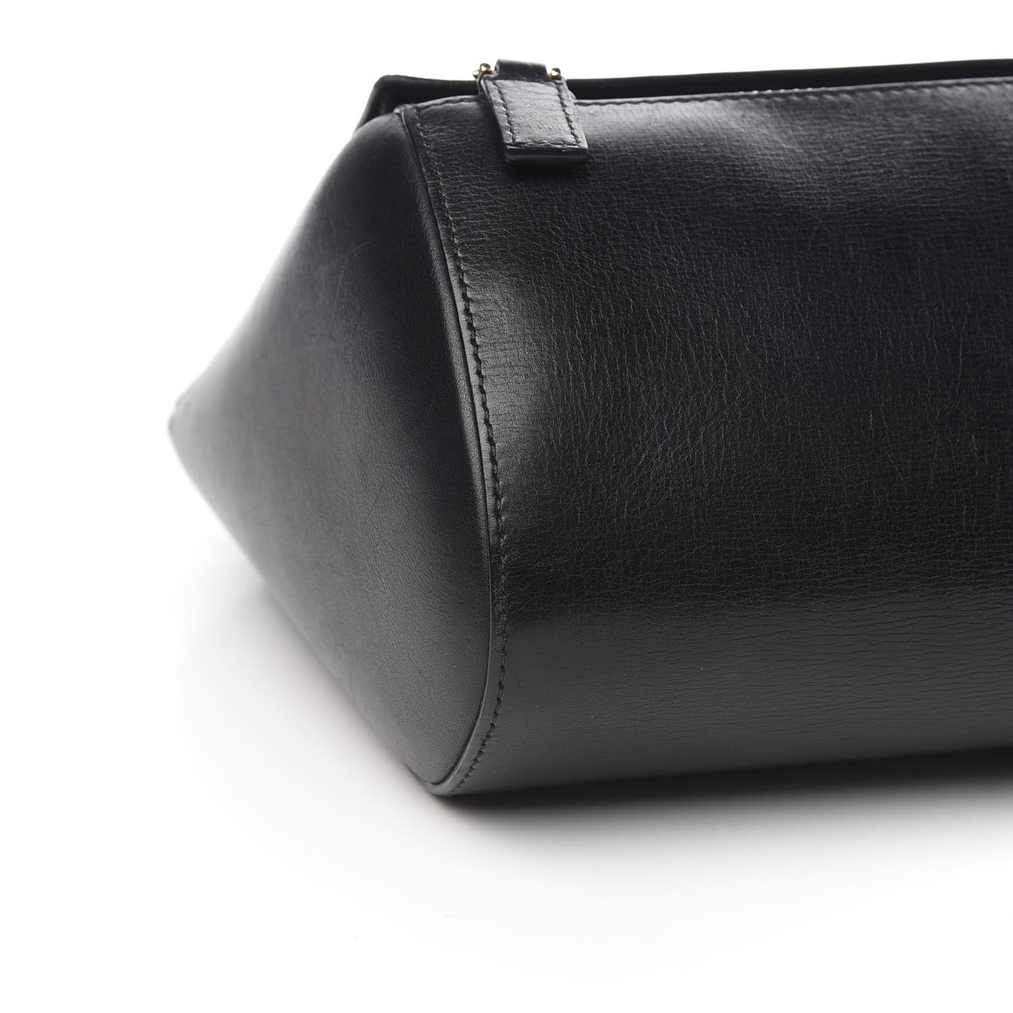 Textured Calfskin Medium Pandora Box Crossbody Bag Black
