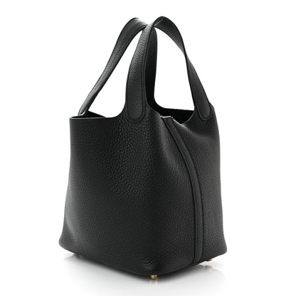 Hermes Taurillon Clemence Picotin Lock 18 PM Black 3 of 11