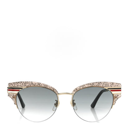 Gucci Glitter Cat Eye Sunglasses GG0283S Beige 2 of 8
