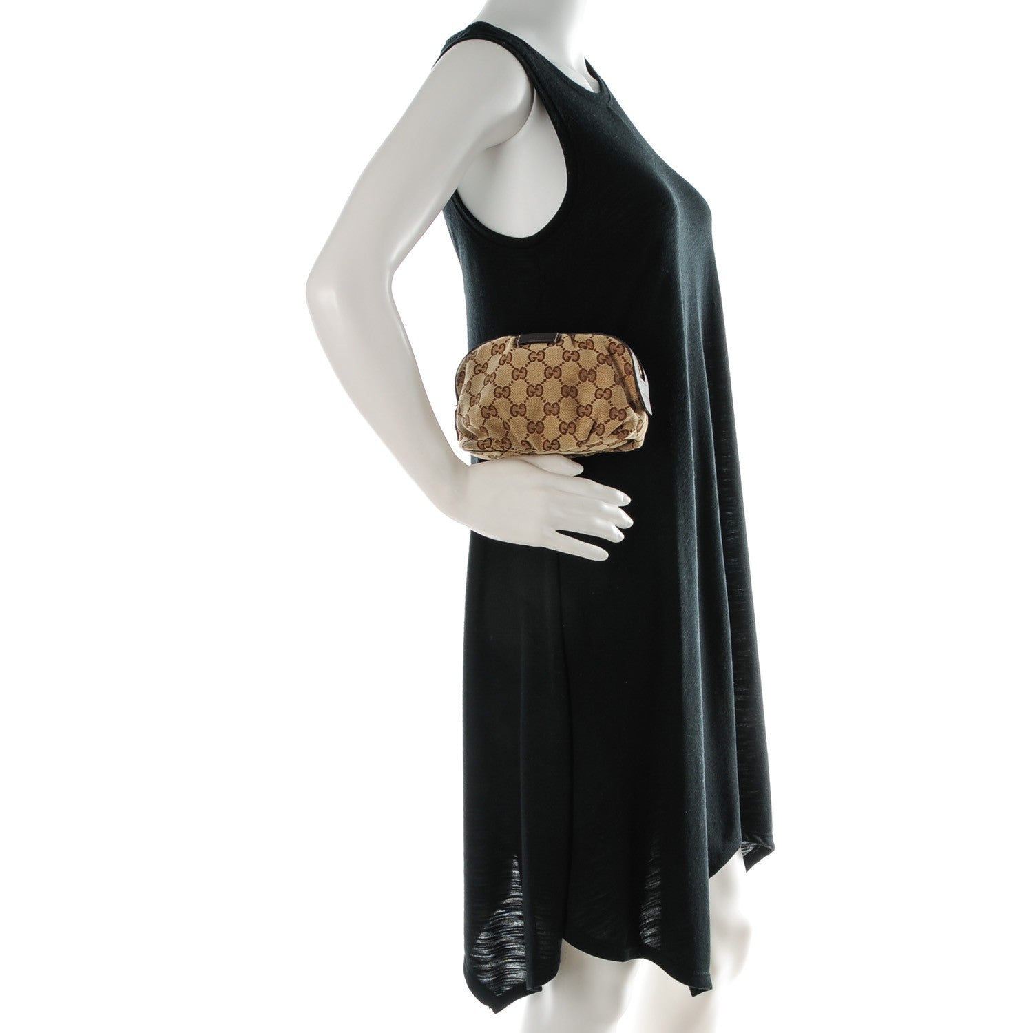 Gucci Monogram Medium Bamboo Cosmetic Case Dark Brown 2 of 7