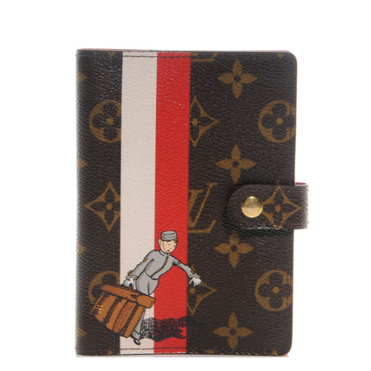 Louis Vuitton Monogram Groom Small Ring Agenda Red 1 of 8