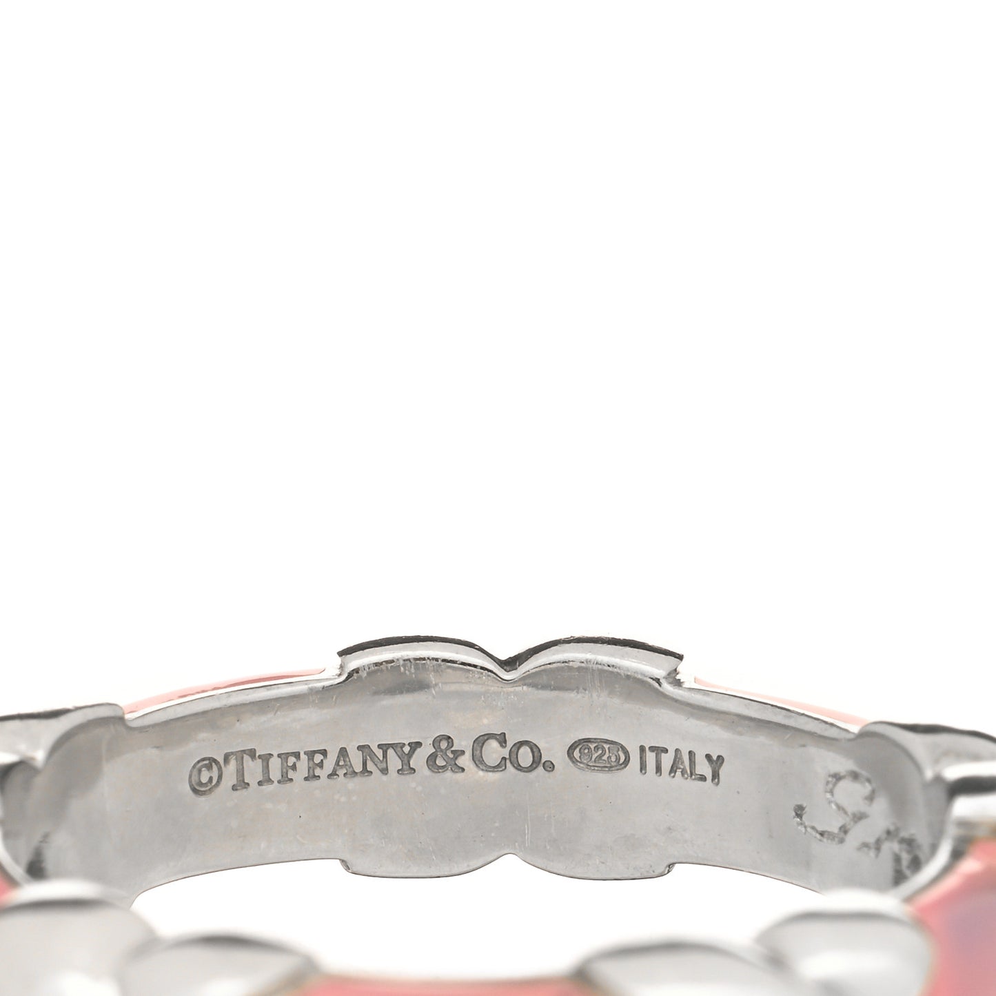 Sterling Silver Enamel Signature X Ring Pink 52 6