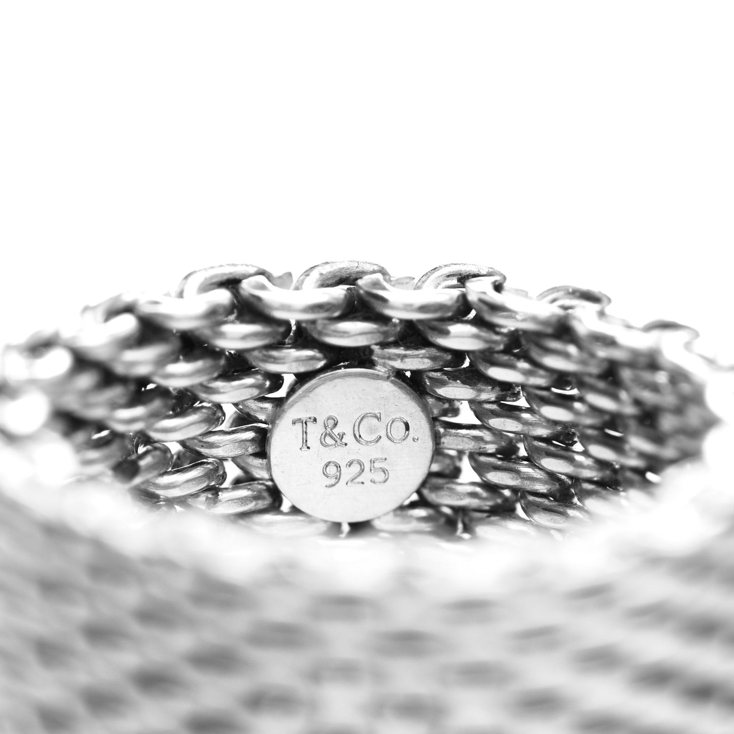 Sterling Silver Somerset Mesh Ring 58 8.5