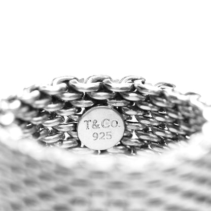 Tiffany Sterling Silver Somerset Mesh Ring 58 8.5 4 of 4