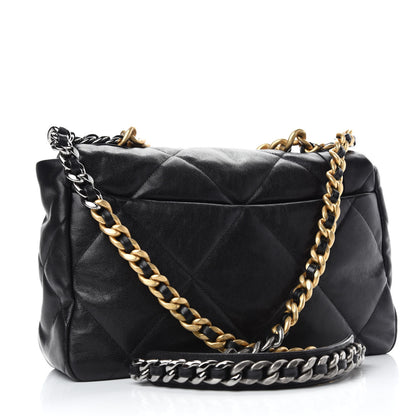 Chanel Lambskin Quilted Large Chanel 19 Flap Black 3 of 11