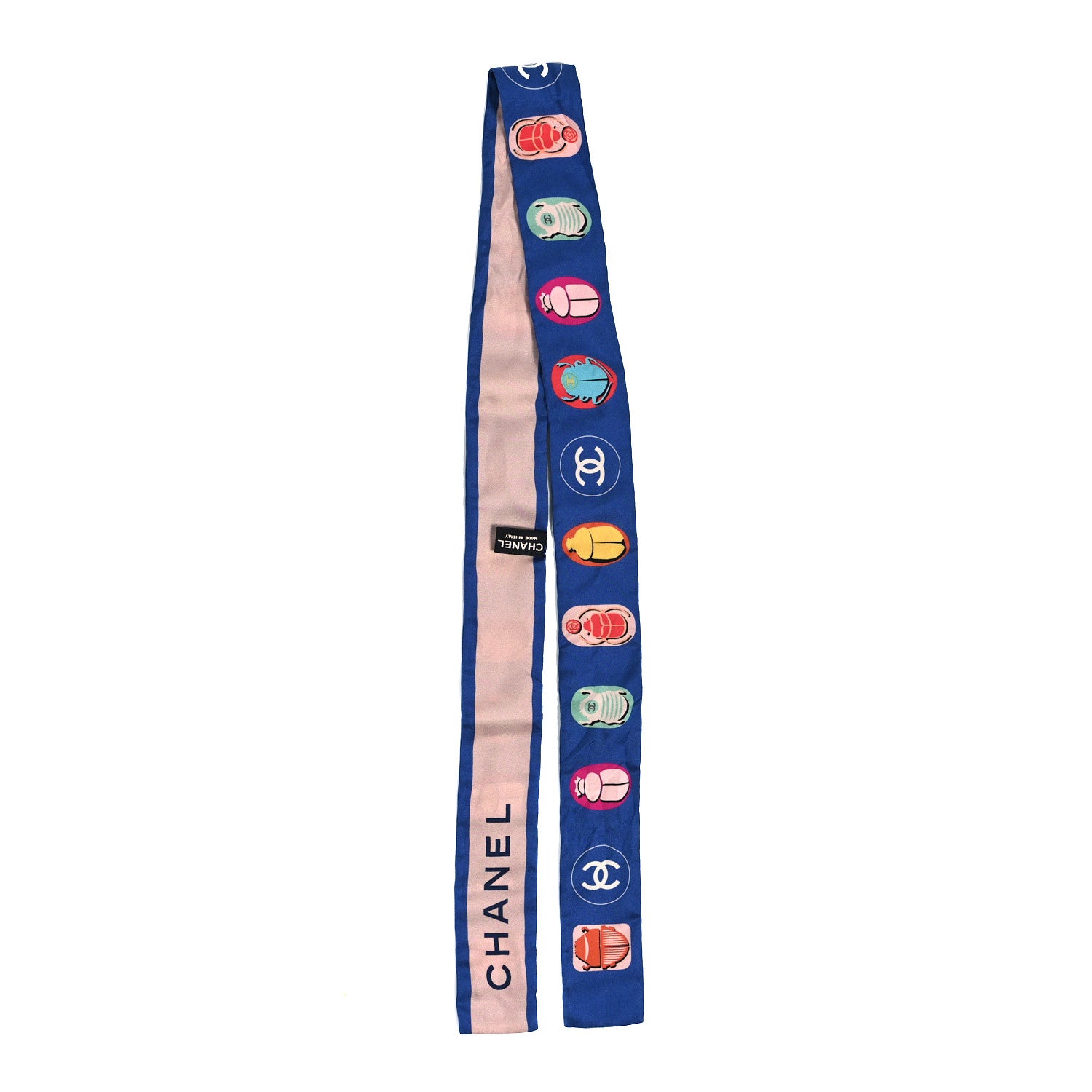 Chanel Silk CC Slim Bandeau Scarf Multicolor 2 of 3