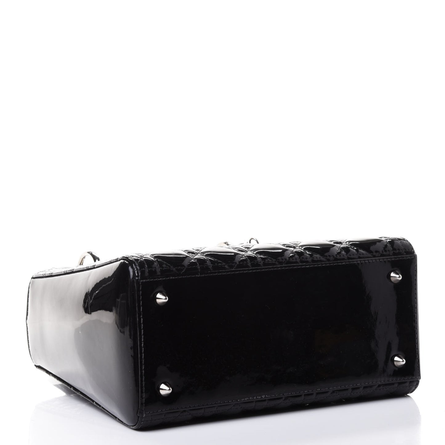 Patent Cannage Medium Lady Dior Black