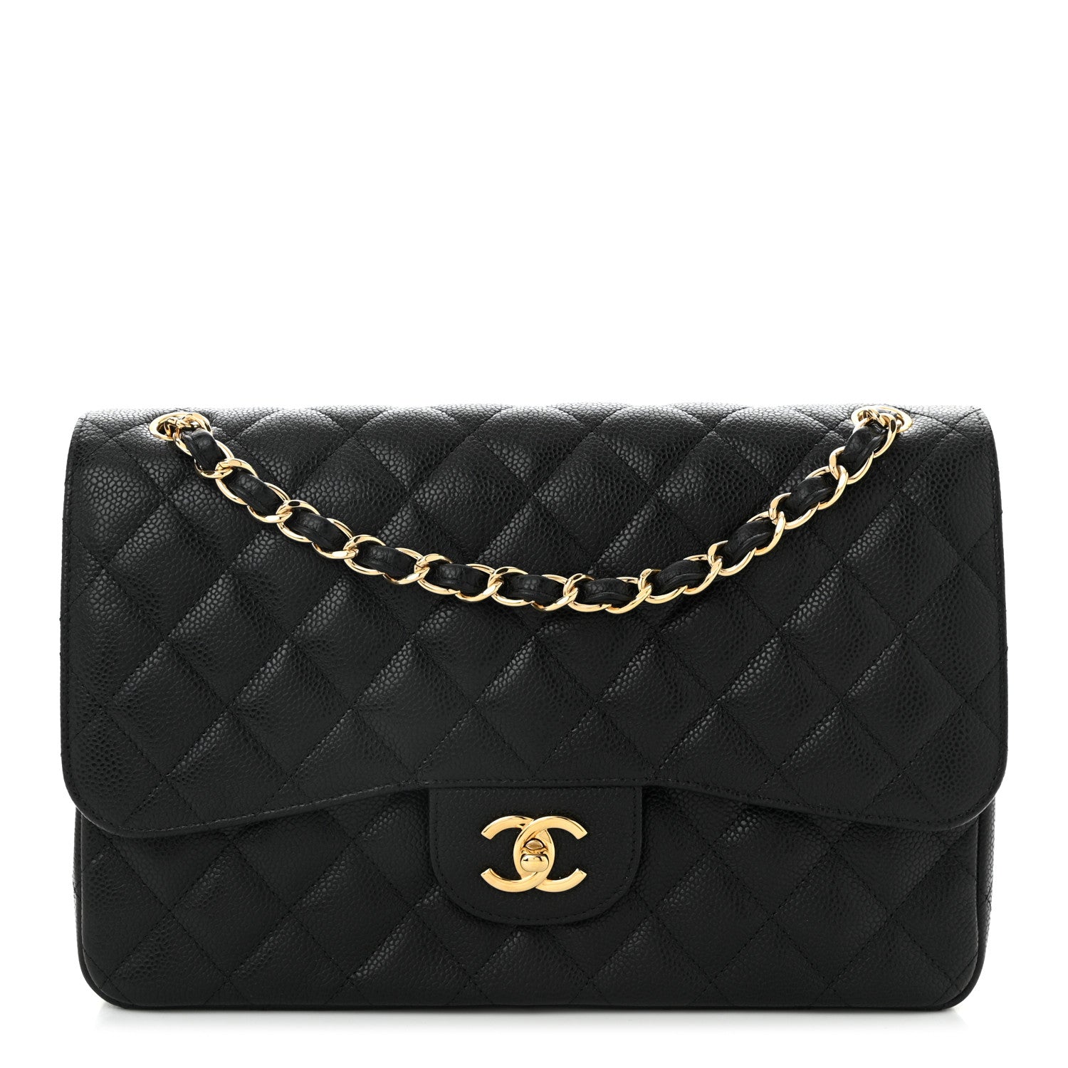 Chanel Caviar Quilted Jumbo Double Flap Black 1 of 9