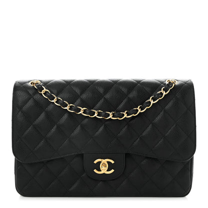 Chanel Caviar Quilted Jumbo Double Flap Black 1 of 9