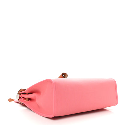 Hermes Vache Hunter Toile Herbag Zip 31 PM Rose Azalee Natural 5 of 11