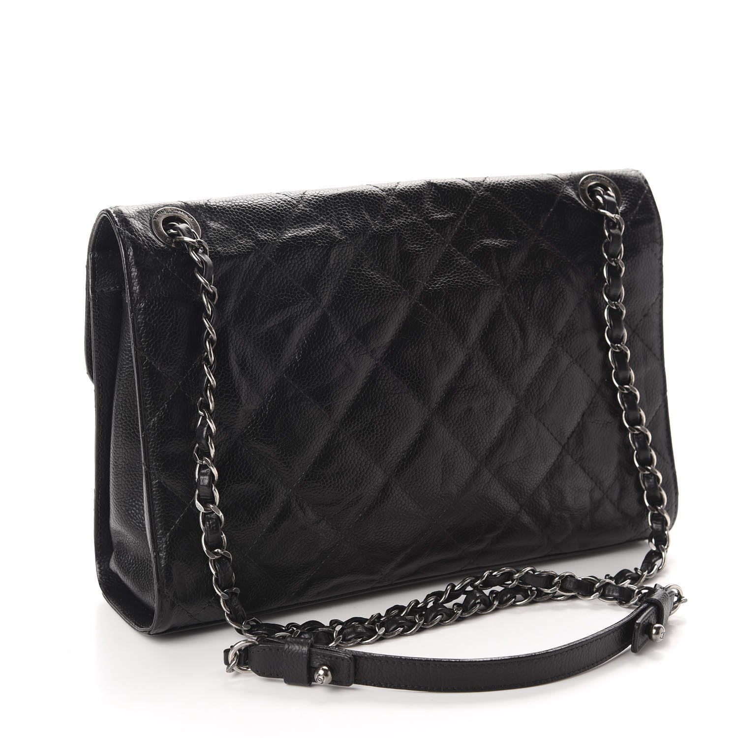 Chanel Crumpled Grained Calfskin Medium CC Crave Flap Black 3 of 10