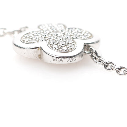 Van Cleef & Arpels 18K White Gold Diamond Pure Alhambra Pendant Necklace 5 of 6