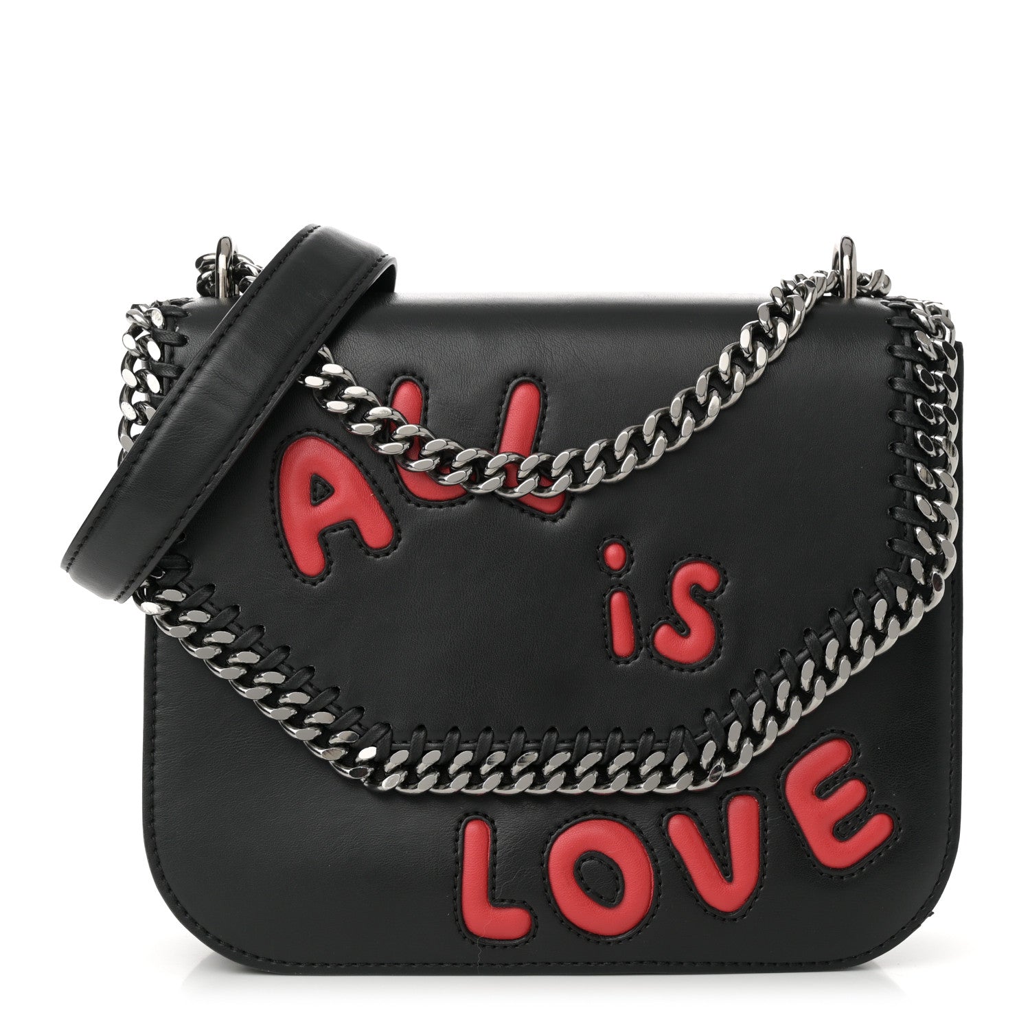 Stella McCartney Eco Alter Nappa Falabella Box All Is Love Shoulder Bag Black 1 of 13