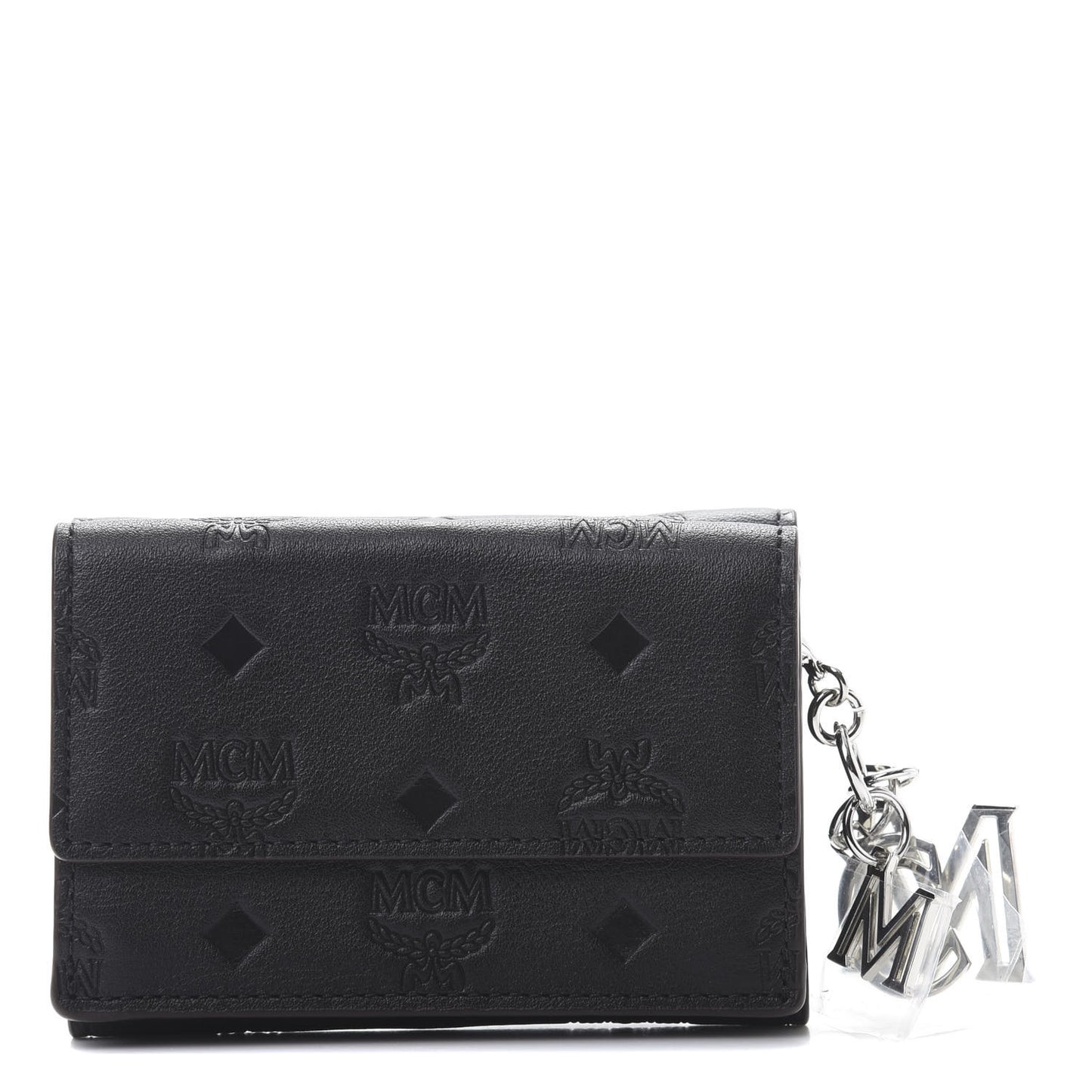 Calfskin Ottomar Monogram Tri-Fold Wallet Black