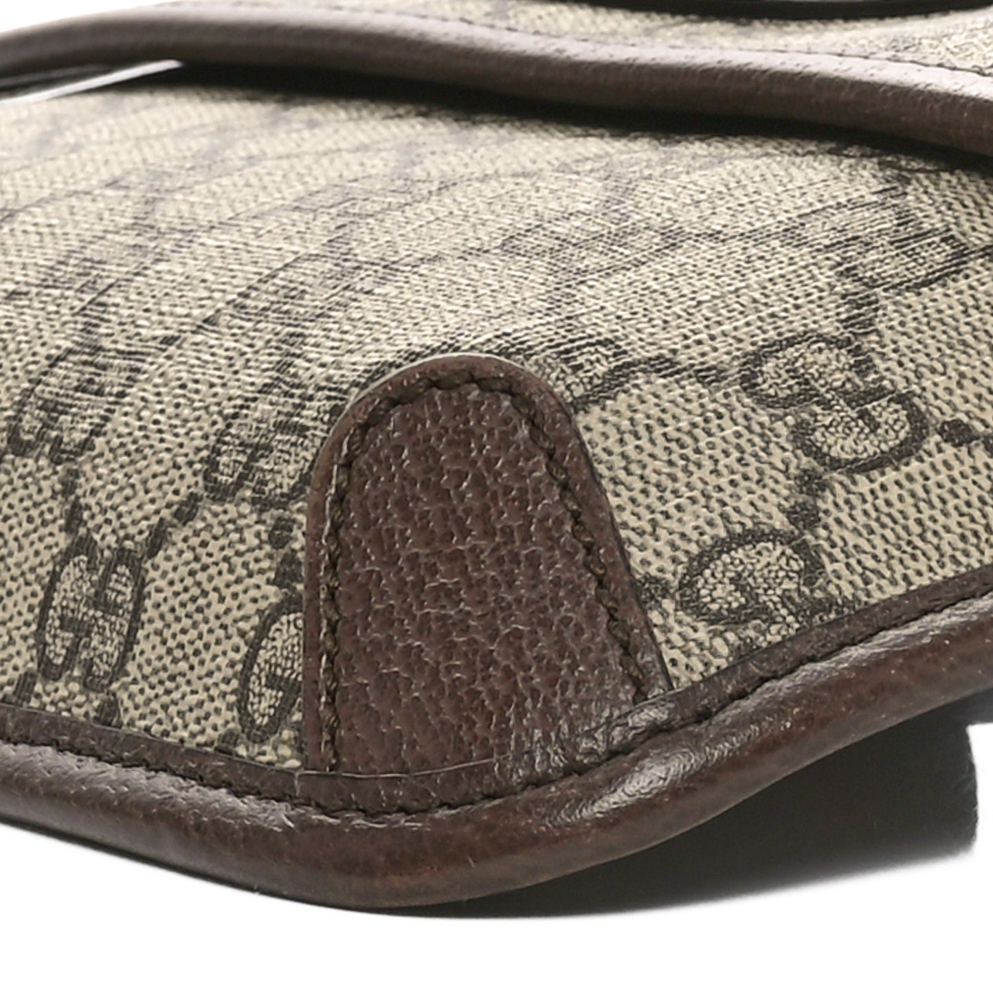 GG Supreme Monogram Neo Vintage Web Belt Bag Brown