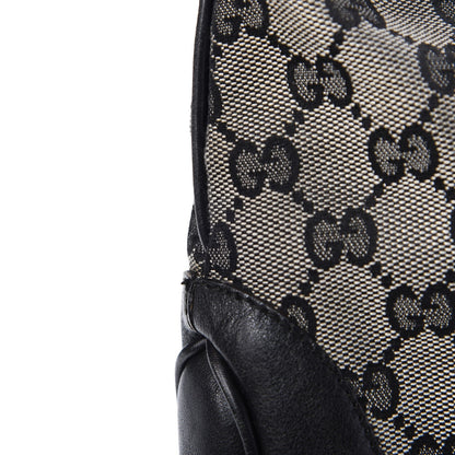 Gucci Denim Monogram Small Jackie O Hobo Black 12 of 15