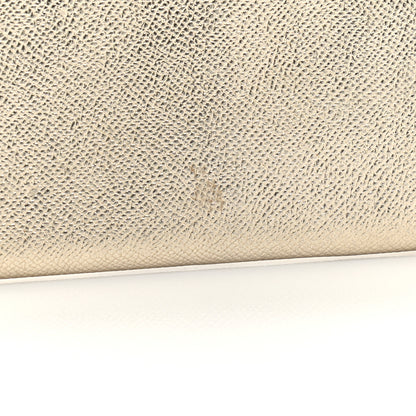 Burberry Metallic Patent Heritage Grain Penrose Continental Wallet Gold 12 of 12