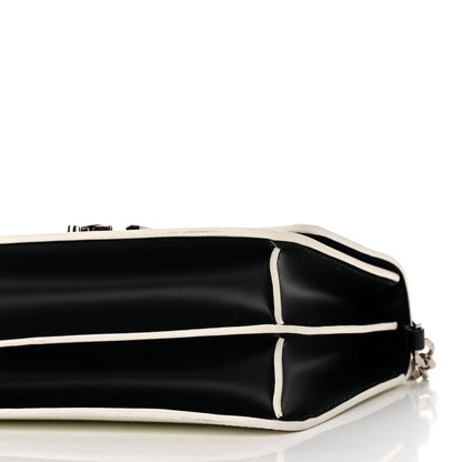 Burberry Calfskin Logo Printed Small TB Bag Black White 9 of 9