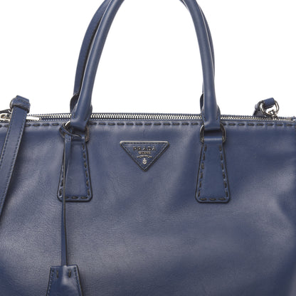 Prada City Calf Hand Stitched Medium Galleria Double Zip Tote Bleuette 18 of 23