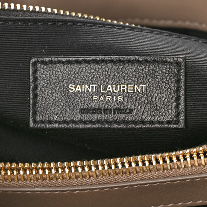 Saint Laurent Suede Y Quilted Monogram Medium Loulou Chain Satchel Taupe 6 of 8