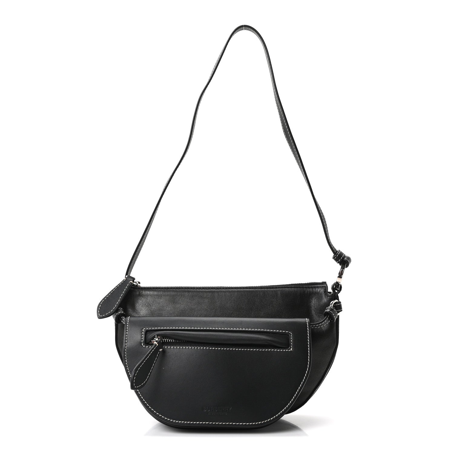 Burberry Smooth Calfskin Mini Double Olympia Black 1 of 9