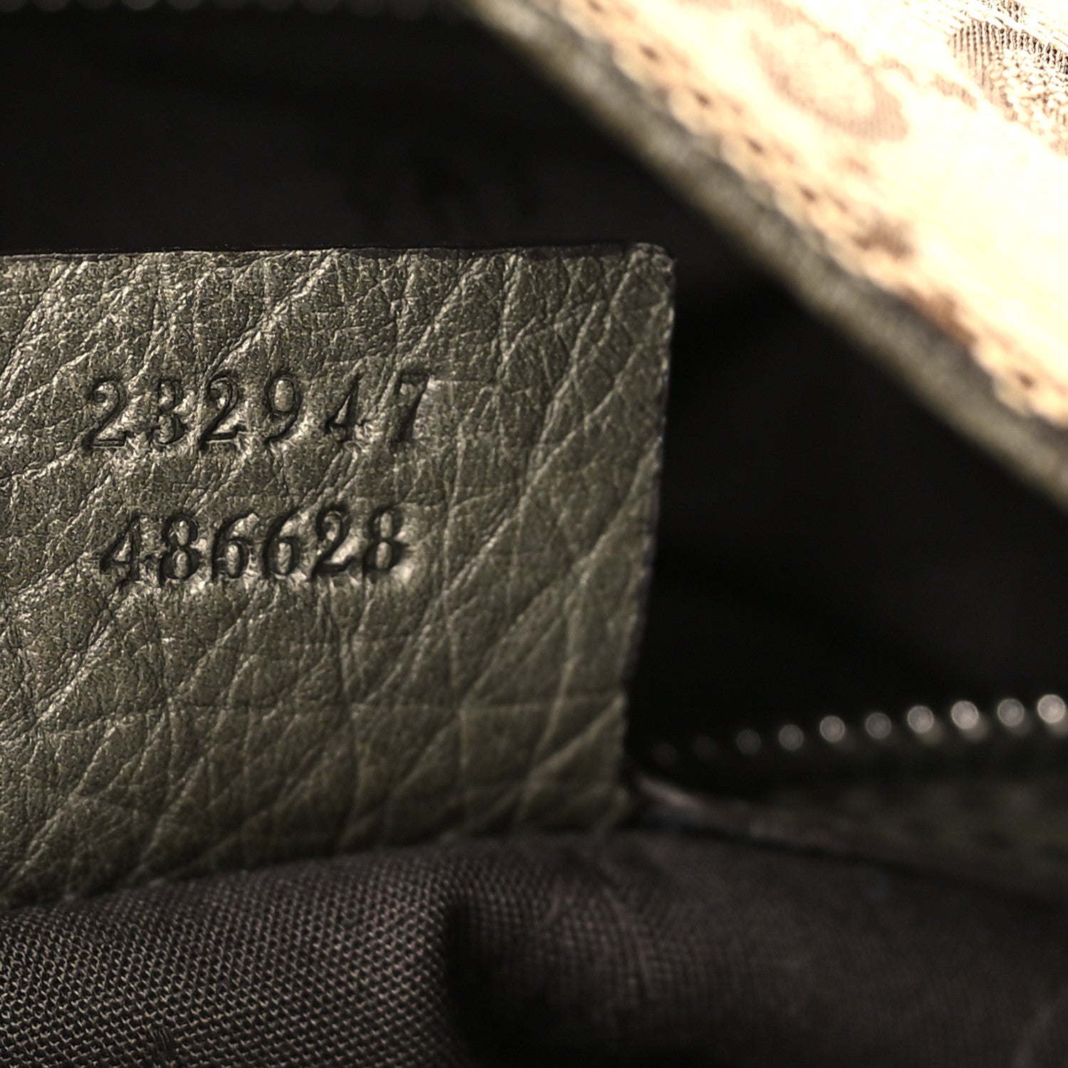 Gucci Monogram Bamboo Bar Medium Tote Olive 7 of 9