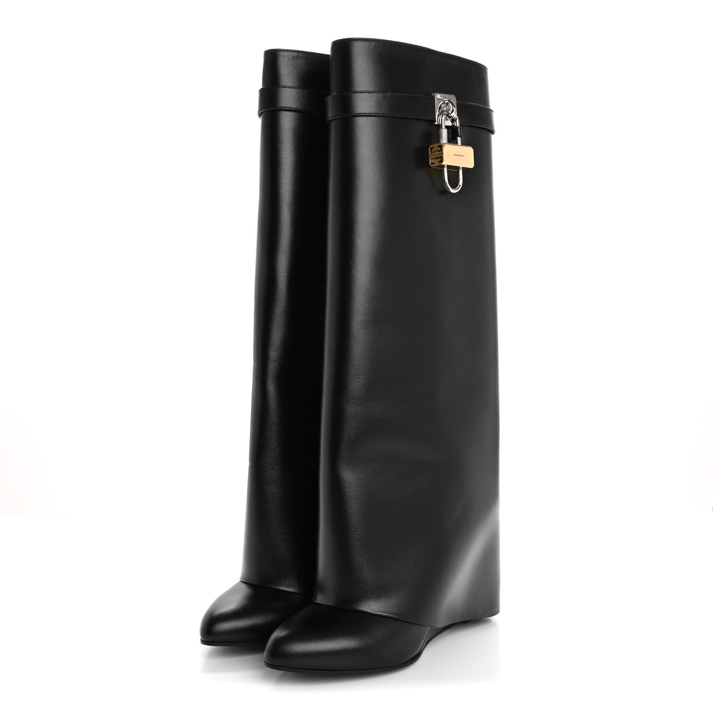 Calfskin Shark Lock Pant Boots 40 Black