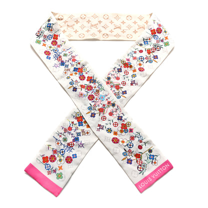 Louis Vuitton LV X TM Silk Superflat Monogram Bandeau White 1 of 5