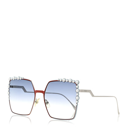Fendi Metal Dots Square Sunglasses FF 0259/S Red 1 of 7