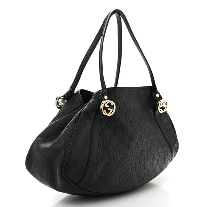 Gucci Guccissima Medium GG Twins Shoulder Bag Black 3 of 11