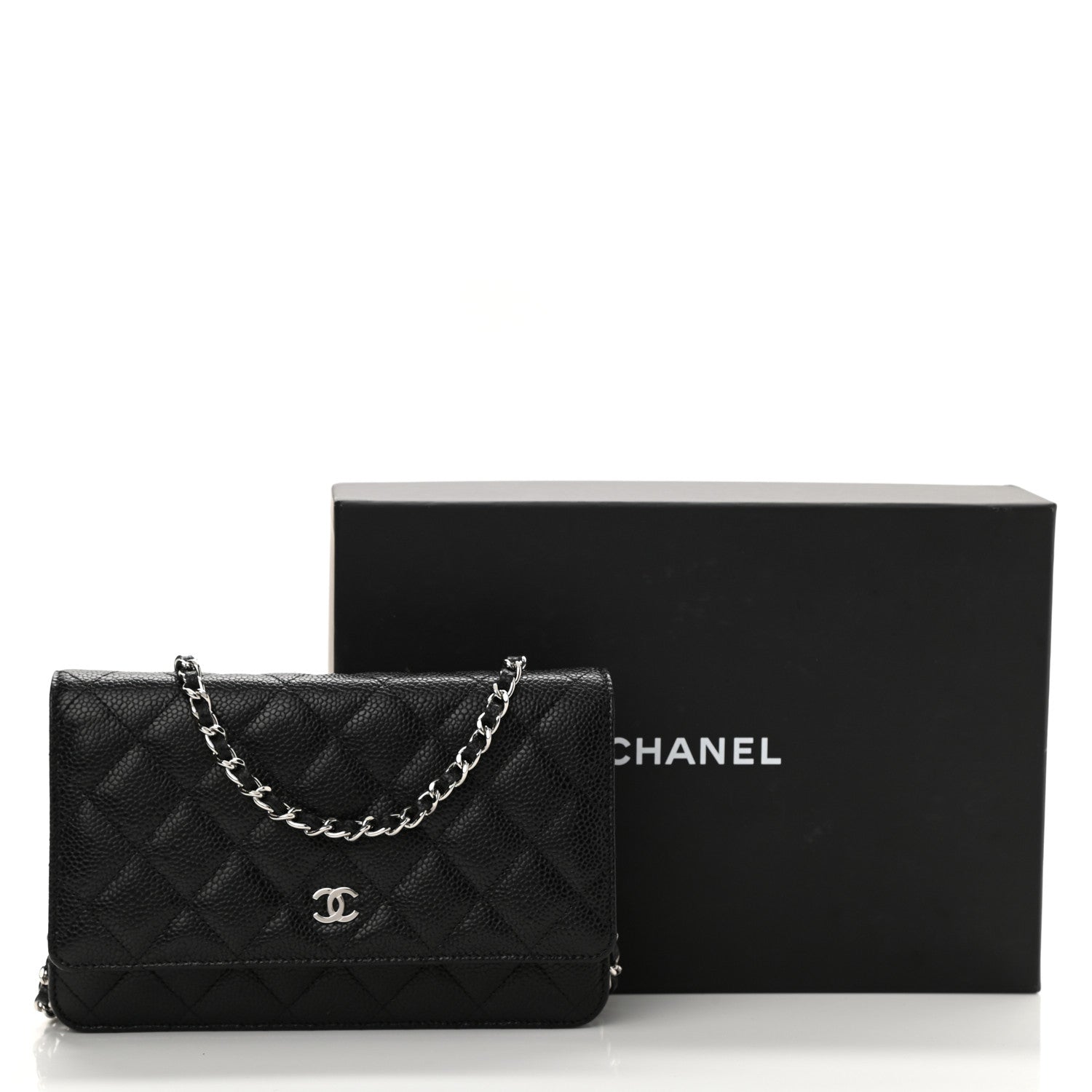 Chanel Caviar Quilted Wallet On Chain WOC Black 11 of 11