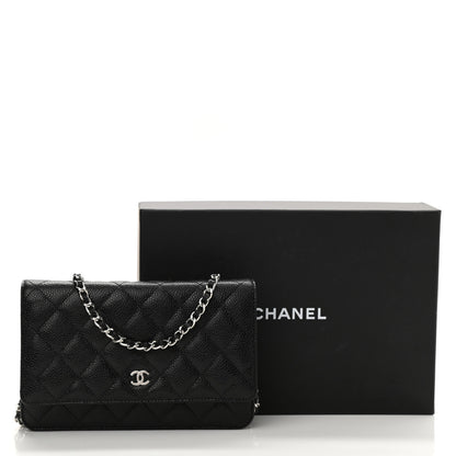Chanel Caviar Quilted Wallet On Chain WOC Black 11 of 11