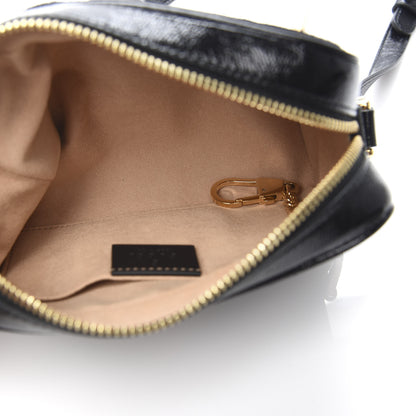 Gucci Suede Patent Web Mini Ophidia Shoulder Bag Black 5 of 10