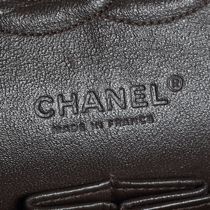 Chanel Tweed Quilted Medium Double Flap White Brown 6 of 7